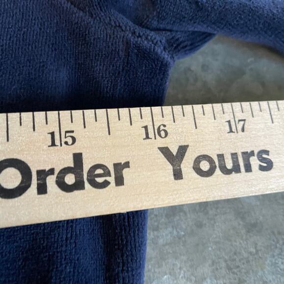 Vintage Y2K Juicy Couture KARMA Heart Velour Track Jacket Hoodie Small Blue USA - Picture 9 of 10